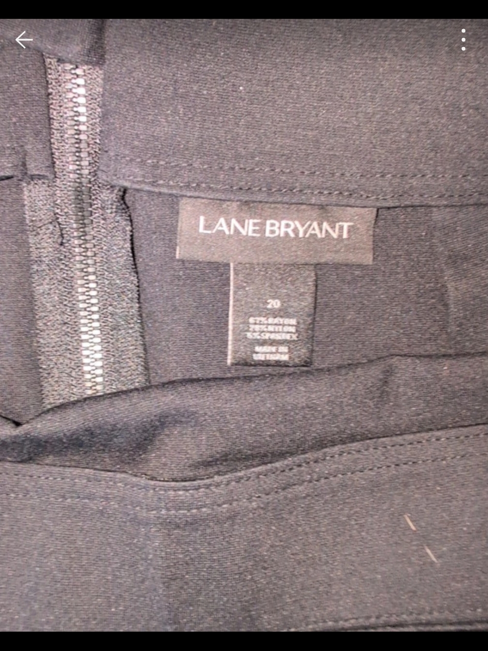 Lane Bryant Black Skirt with Back Zipper - Picture 2 of 4